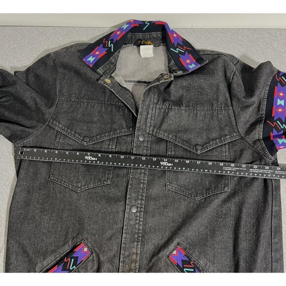 Vintage David James Coat Mens XXLarge Denim Duster Southwestern Made USA 90s - Picture 16 of 16